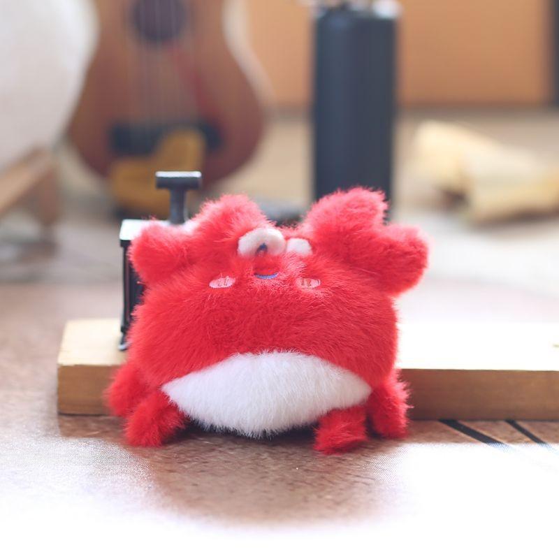 Plush Lobster Keychain With Soft Short Pile For Bag Decor And Gift