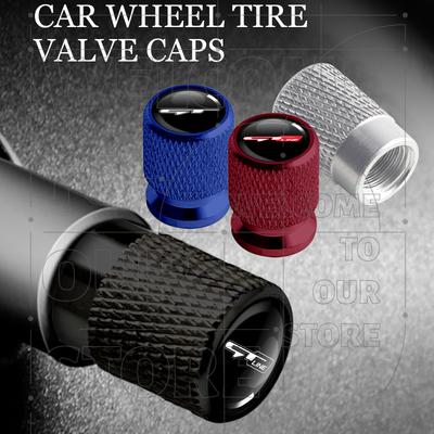 Pour GT Line K5 K9 Stonic Sportage Stinger LOGO 4pcs Valve de Pneu de Roue de Voiture Bouchons en Aluminium Couvercles de Tige de Pneu Airdust Imperméable
