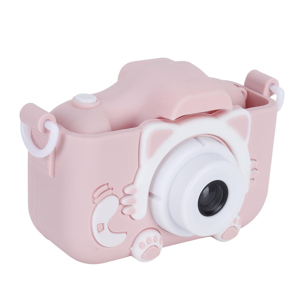Children Camera 40MP Cartoon Cat Photograph Camera with Puzzle Games Birthday GiftsPink