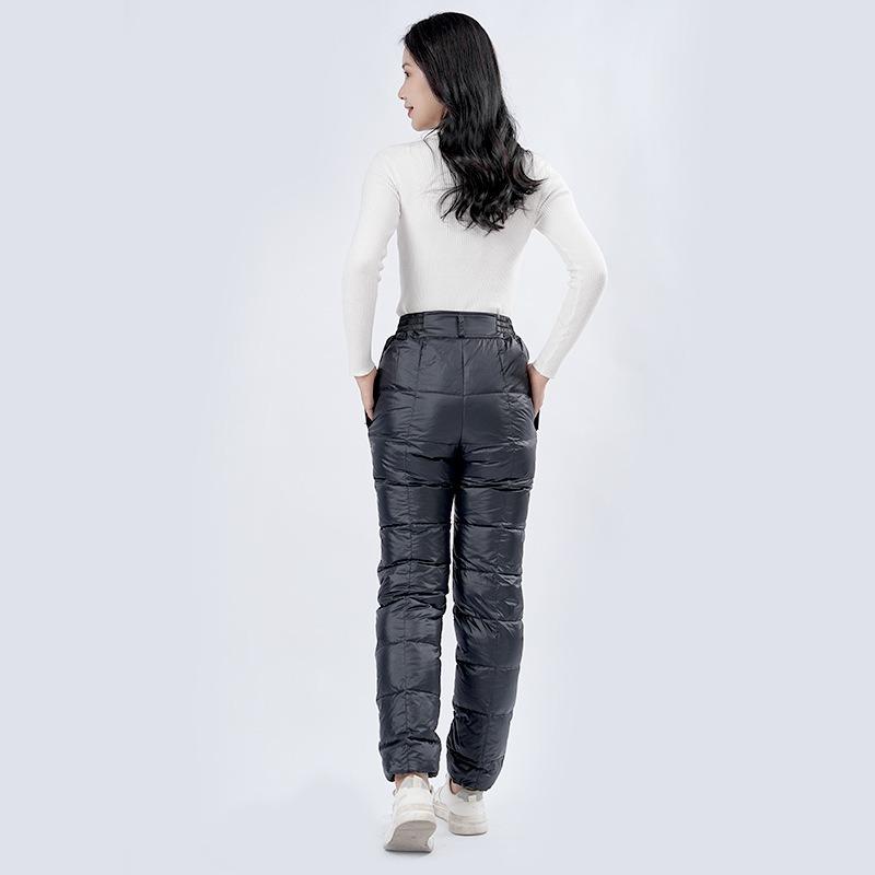 Women's outdoor down pants thickened and breathable waterproof and warm lightweight camping goose down pants