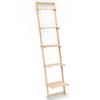 Wall Shelf Ladder Cedar Wood 41.5 X 30 X 176 Cm