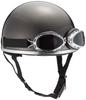 Bike Parts Center Half Helmet with Goggles, Gunmetal, One Size Fits Most (Head Circumference 57cm-59cm) 7409