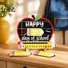 Safe Rounded Corner Wood Sign First Day of School Chalkboard Sign, Reusable Wooden Milestone Board, Back to Party Decoration Photography Prop