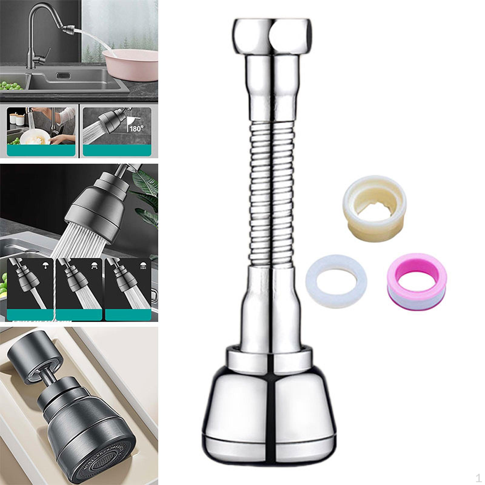 

Вращающийся удлинитель для смесителя Регулируемый душ и режимы пузырьков Замена для ванной комнаты