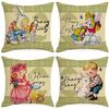 Happy Easter Printed Pillowcase Home Decoration Sofa Cushion Cover Bedroom Pillowcase Waist Pillow