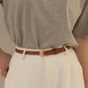 Retro Ladies Summer Thin Waist Belts for Suit Skirt Pu Leather Female Joker Leisure Decor Waistband Students Thin Belt Female