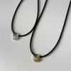 Simple Metal Shells Pendant Necklace Earrings Sweet Cool Collar Necklace Choker Neck Chain Y2K Earrings Fashion Jewelry
