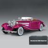 1/24 Mercedes-Benz 500K Classic Vintage Car Toy for Children Diecast Alloy Miniature Model Sound Light Collection Gift for Boys