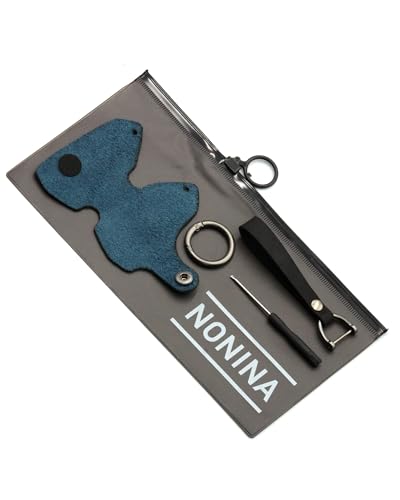 [NONINA] Key Case, Key Cover, Key Holder, Oil Leather for Volkswagen Golf VW, Brown