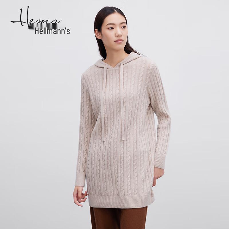 Heirmans Women's Hooded Long-Sleeve Wool Sweater