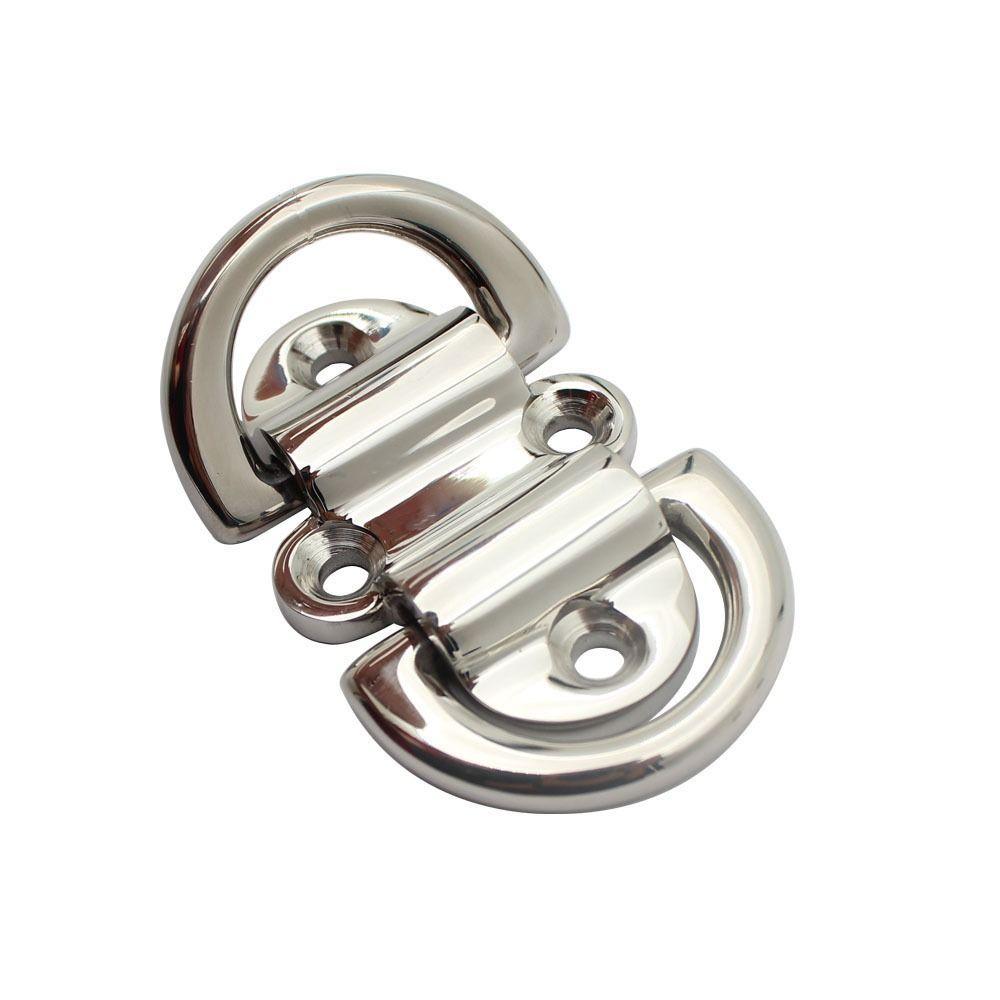 Folding Design Deck Pull Lift Ring Double D Ring Marine Folding Pad Eye  Marine Use