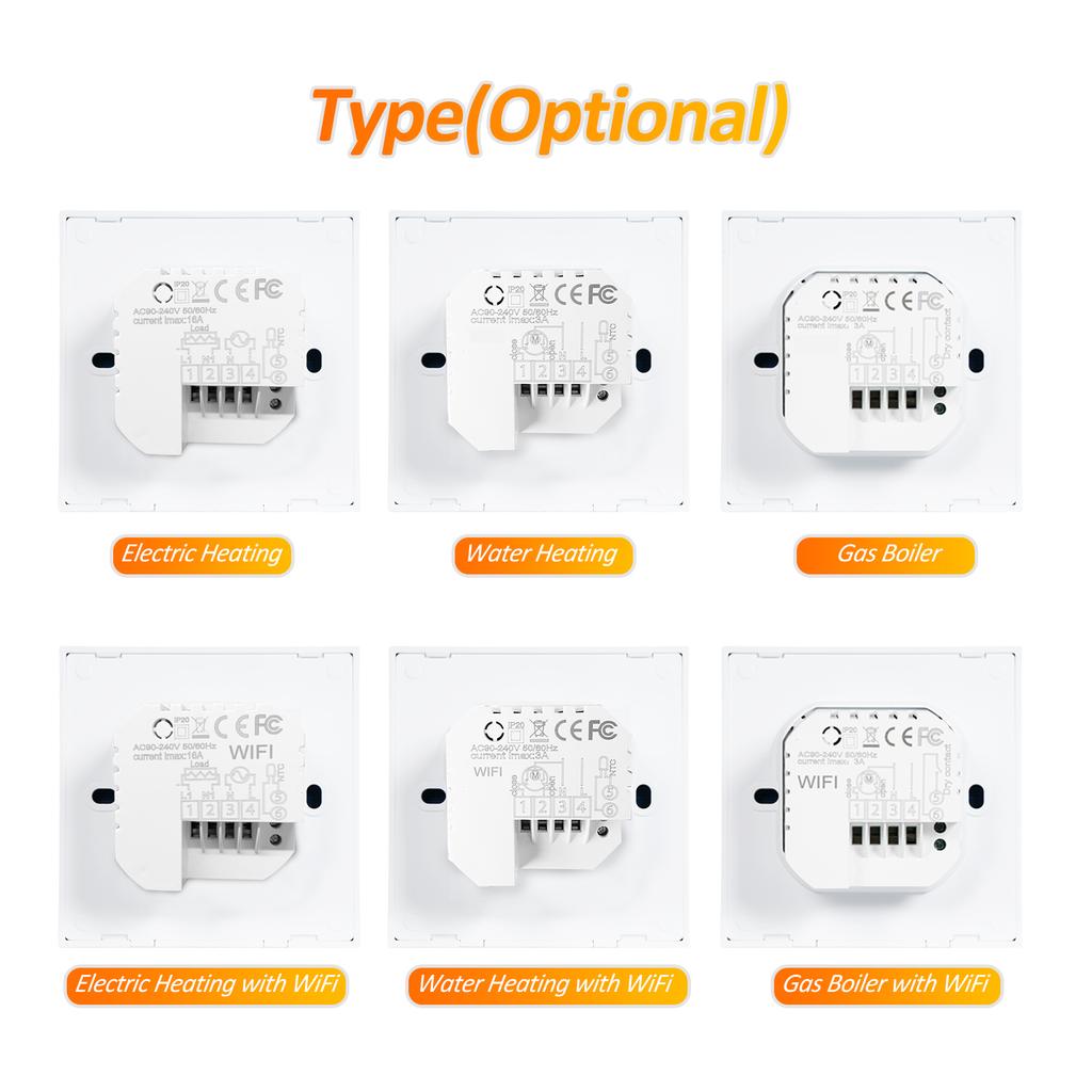 HY610-WIFI Smart Heating Thermostat Digital Temperature Controller Mobile Phone APP Control Touchscreen LCD Display Weekly Programmable Thermostat Ant