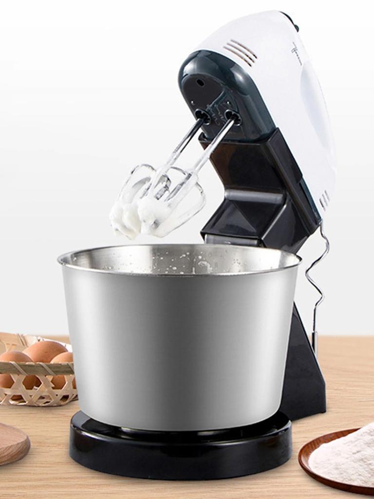 1PC-Elektrický šlehač vajec, domácí elektrický ruční mixér, automatický stolní šlehač vajec s kbelíkem a strojem na nudle