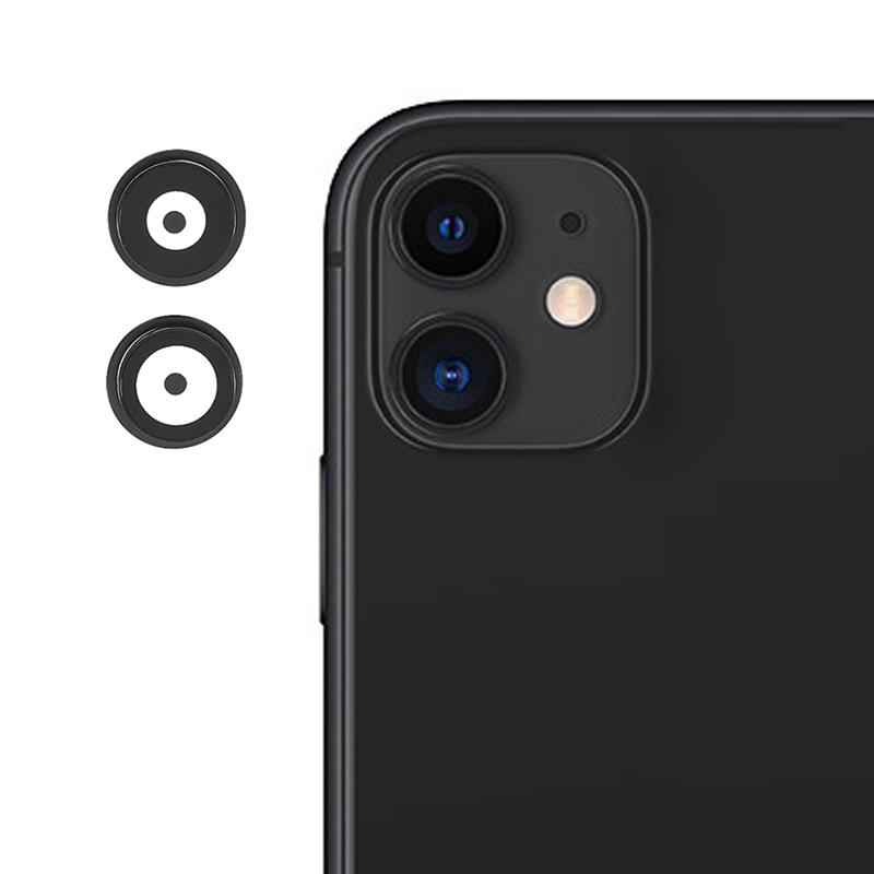Pentru iPhone 11 1 Set Inel Acoperire Lentilă Cameră Spate cu Lentilă de Sticlă (fără Logo)