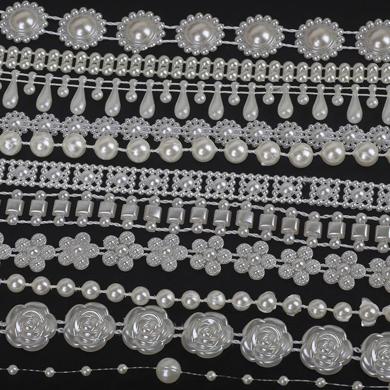 Round Sun Rose Double Pearl Chain for Wedding & DIY Hair Accessories