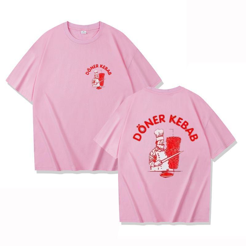 Summer Sporty T-Shirts Doner Kebab Print Pure Female Clothing Short Sleeve Tops Funny Women T Shirt Vintage Unisex Top Tees
