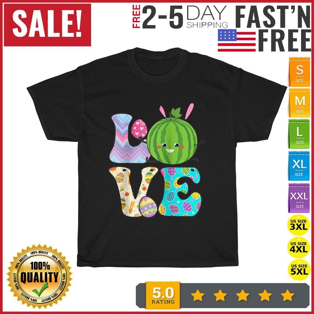 Easter Eggs Love Easter Day Watermelon Vintage T Shirt Men Women Fashion NEW