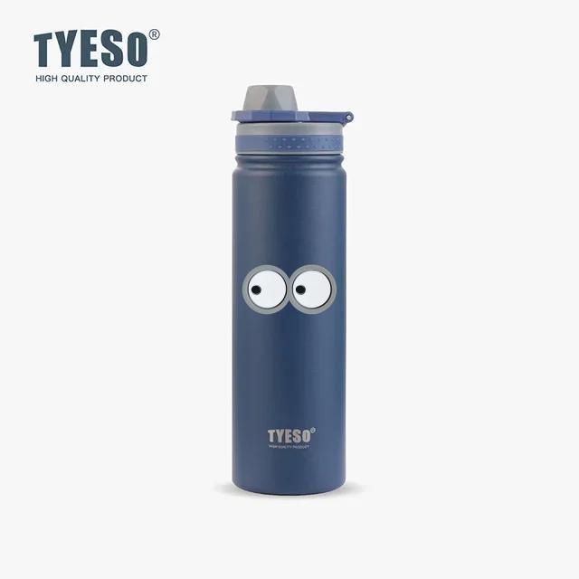 Tyeso 750ML Stainless Steel Thermos Bottle Vacuum Flask Travel Cup Insulated Water Bottle Sport Thermal Cup Mug Hot Cold Mug with Eye Sticker