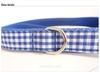 Blue Plaid Dog Collar and Leash Set with Innovative Design