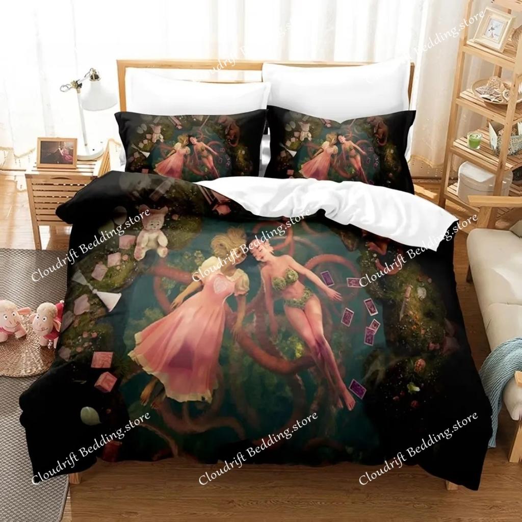 Sänger M-Melanie Martinez Bettwäsche-Set Kissenbezug 3D-Druck Dollhouse-Album Bettbezug Einzel-Doppelbett Vollgröße Königgröße