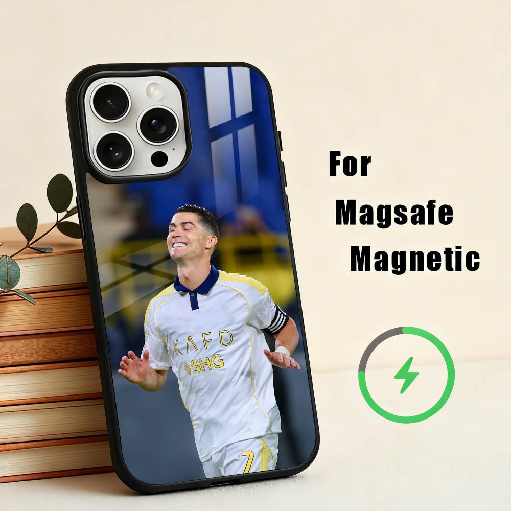 C-Cristiano-O R-Ronaldo-O Phone Case For iPhone17,16,15,14,13,12,11 Plus,For Magnetic Wireless Charge Cover