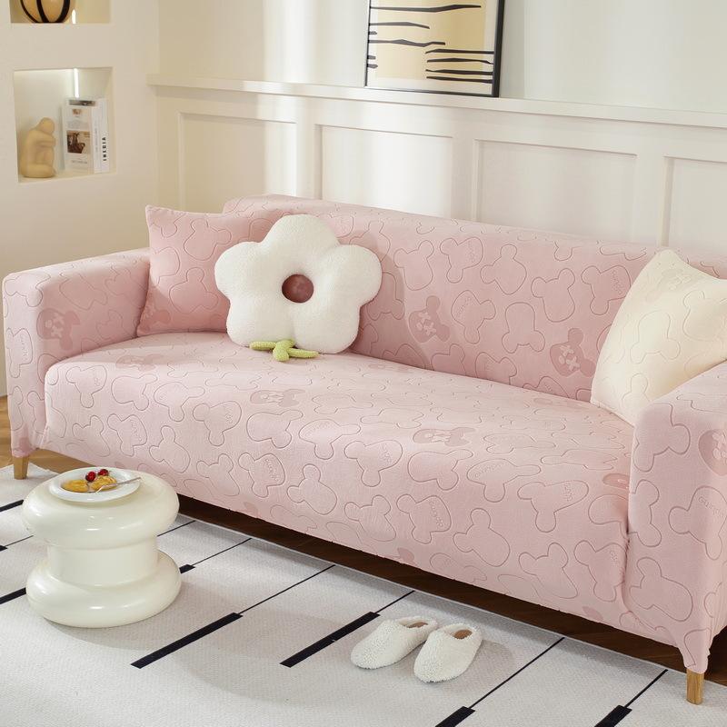 Sofabezug Rundum eingewickelt Einfacher Sofabezug Universal Sofa Schonbezug Sofakissenbezug Stretchbezug Stoff Anti-Kratz