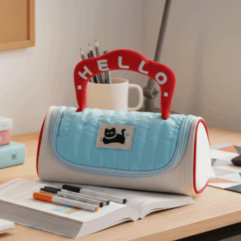 Multifunctional Handheld Makeup Bag Large Capacity Cat Pencil Pouch  Travel