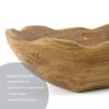 Indoor Decorative Dough Bowl Carved Wood Centerpiece Tabletop Decor Paulownia Wood Warm Aesthetic Home Accent Bowl Fillers