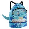 Children's Waterproof Cartoon Sports Beach Backpack with Dry/Wet Separation