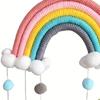 1pc Bohemian Decorative Hanging With Tassel Rainbow 7.87x17.7inch Room Decor Home Decor Holiday Decor Festivals Decor Background