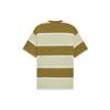 Li-Ning Sports Fashion Series Contrast Stripe Loose Round Neck Short Sleeve T-Shirt Men Tops Ketone-Brown AHSS571-3