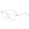 2 Pairs Of Unisex Square Light Blue Computer Goggles Anti Blue Light Blocking Glasses Retro Style