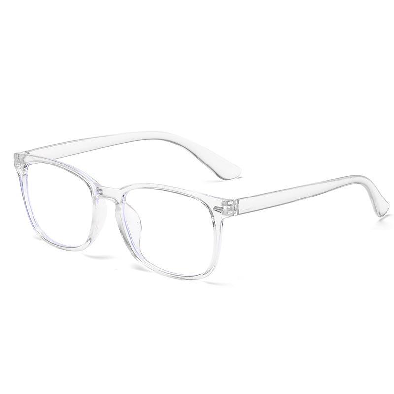 2 Pairs Of Unisex Square Light Blue Computer Goggles Anti Blue Light Blocking Glasses Retro Style