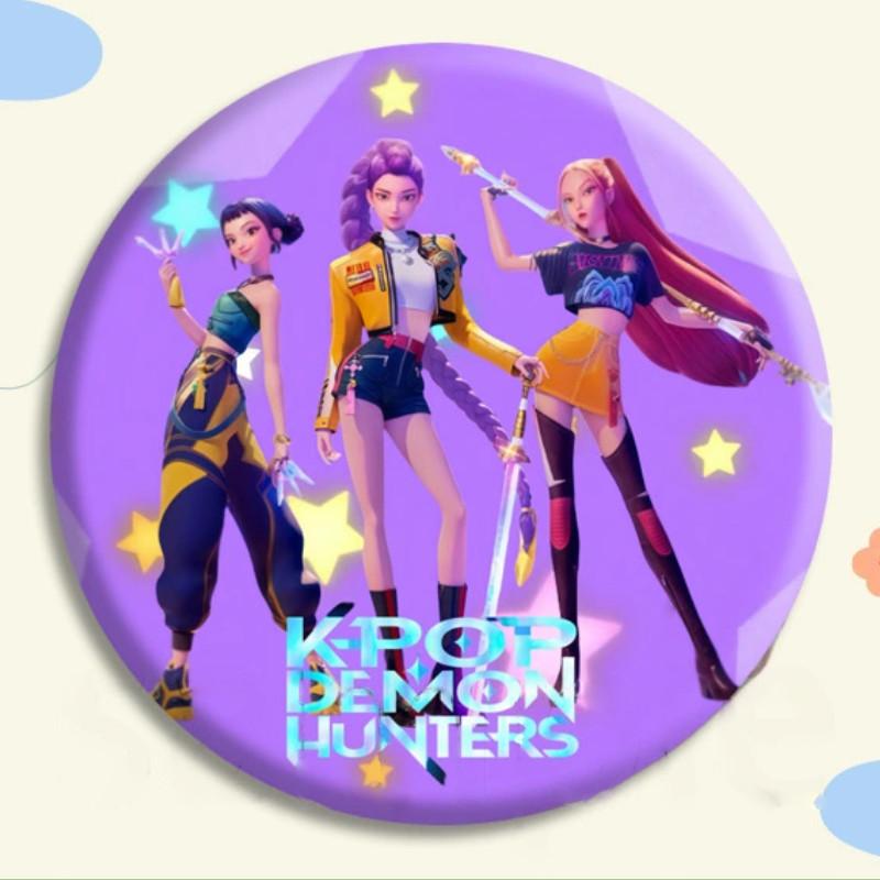 Demon Kpop Hunters Badge Character Pattern Anime Merchandise Fashion Fans Gift