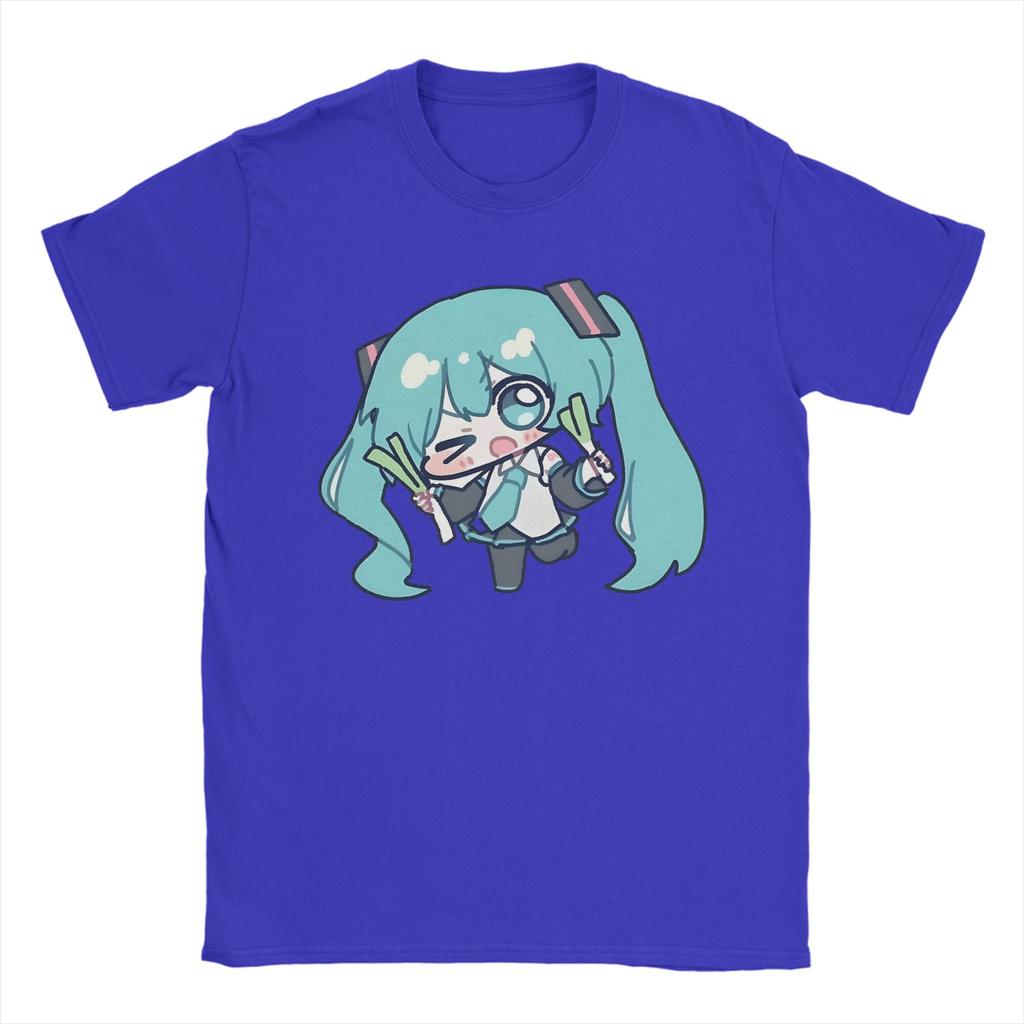 Hatsunes Mikus Vocaloid TShirts for Men Casual Cotton Tee Shirt Round Collar Short Sleeve T Shirts Summer Clothing