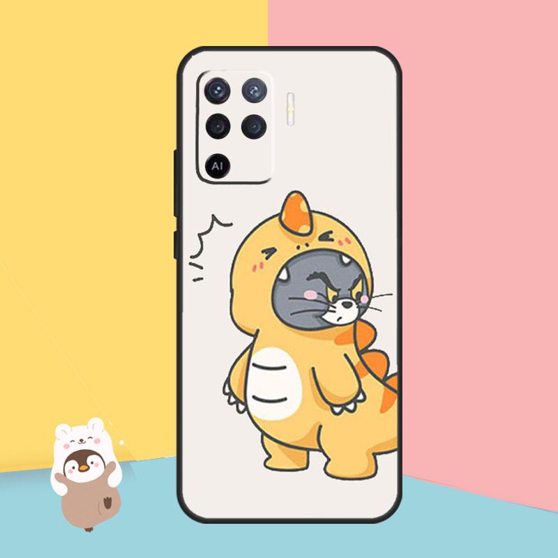 Cute Cartoon Animal Dinosaur Couple Case For OPPO Find X5 X3 Lite Pro A15 A16 A52 A72 A5 A9 A31 A53 A83 A93 A54 A74 A94 Cover
