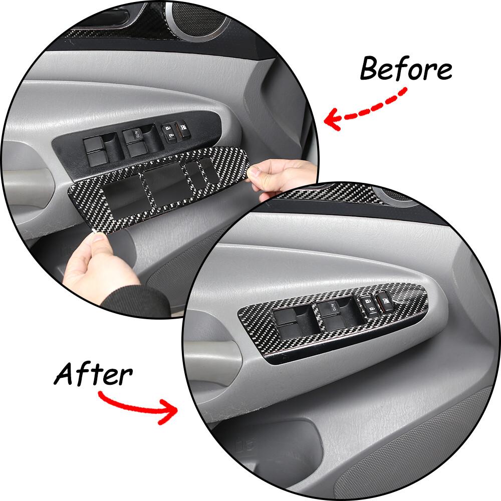 Carbon Fiber  Window Lift Switch Button Panel Trim For Toyota Tacoma 11-15 US