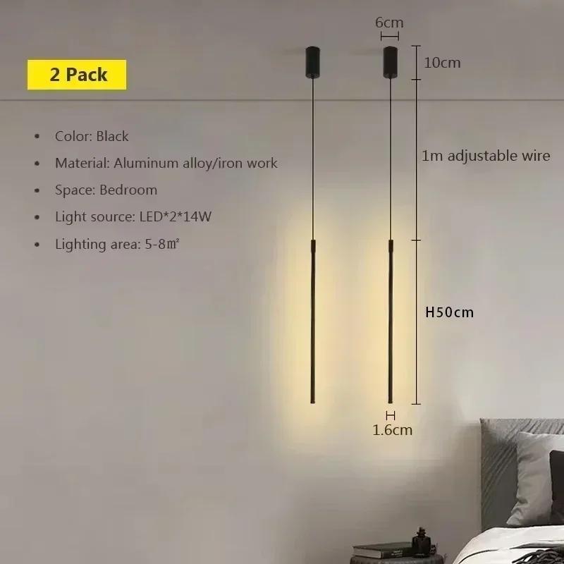 Modern LED Pendant Lights for Dining Room Bedroom Bedside Hanging Lamp Background Chandeliers Home Decor Lighting Fixtures