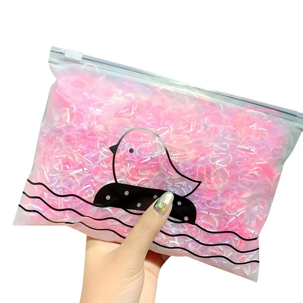 3000pcs Hair Rubber Bands Disposable Soft Elastic Hair Ties Women Girls Small Tiny Colorful Disposable Rubber Bands
