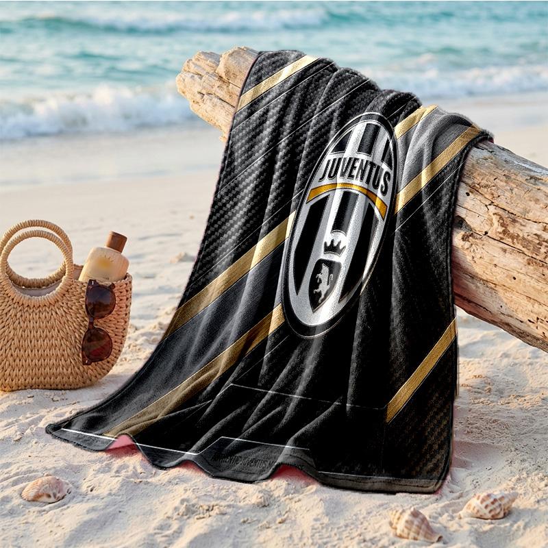Asciugamano da Spiaggia in Microfibra con Stampa Juventus FC Asciugatura Rapida Assorbente Grande Asciugamano per Spiaggia Nuoto Viaggio