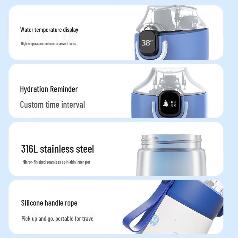 Fuguang Smart Thermal Mug with Straw for Kids