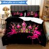 3PCS Pink Crown Sparkle Majesty Bedding Set,Including 1pc Duvet Cover And 2pcs Pillowcases Perfect for Bedroom, Dormitory, Fan Christmas Gift