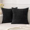 Solid Color Corduroy Throw Pillow Cover for Sofa, Bedroom, Car & Hotel
