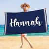 Personalized Beach Towel for with Name Text Custom Bath Towel for Hotel Gym Bathroom Add Own Design Soft Pool Towel for Gift