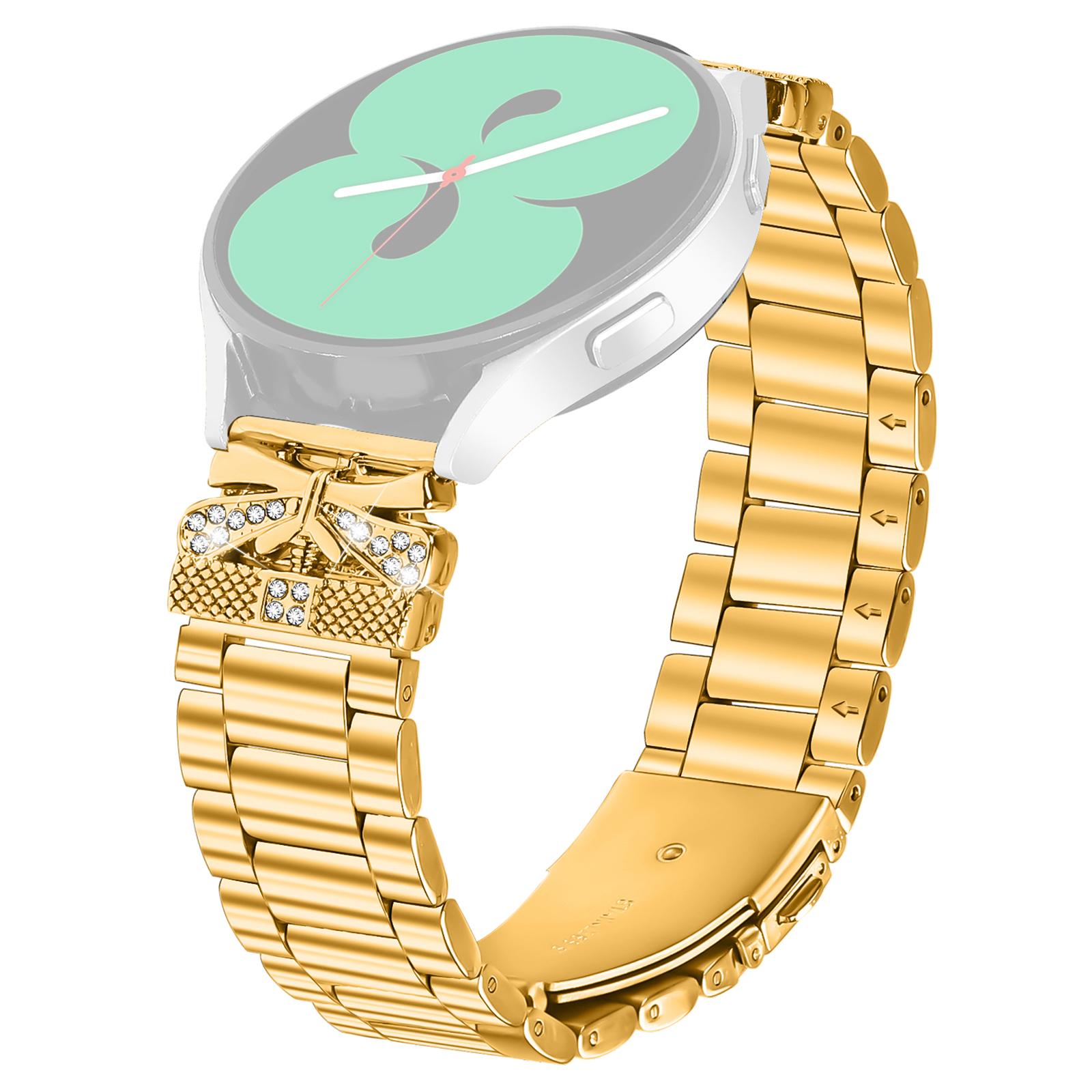 

Replacement Strap for Garmin Vivomove Trend/Venu Sq 2 Butterfly Rhinestones Decor Metal Watch Band B