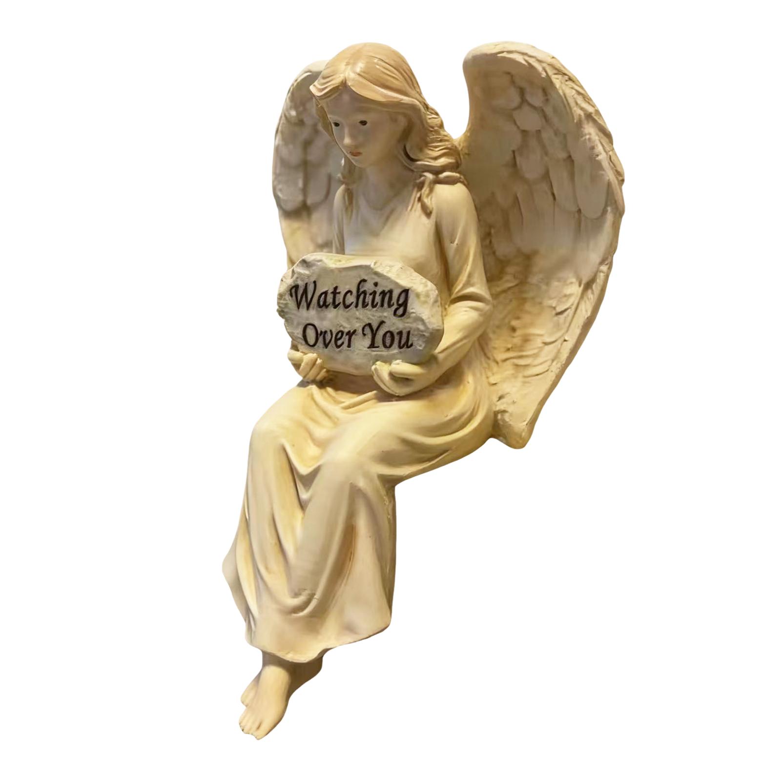 Guardian Angel Shelf Sitter Engraved Guardian Angel Statue Figurine Encouragement Women Present Home Decor Ornament