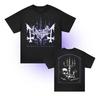 Unisex Shirt Cotton Oversize Large Size New Camiseta Mayhem De Manga Corta Con Estampado Retro De Metal