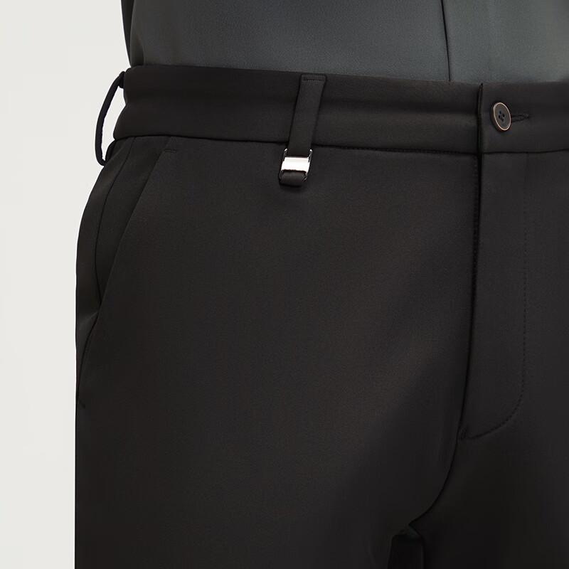 Septwolves Men's Fleece-Lined Straight-Leg Business Casual Pants