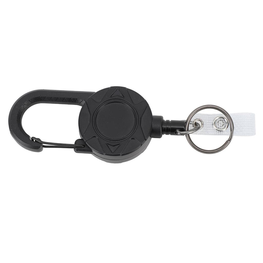 Retractable Keychain Stainless Steel Wire and ABS Magnetic Good Load Bearing 1mm Thick Multitool Buckle Badge Holder