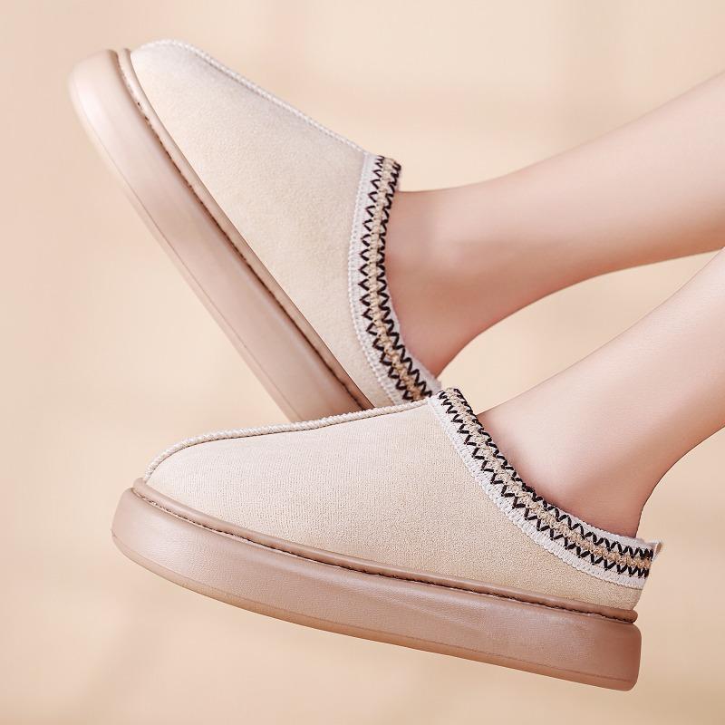 Cotton Towing Women's Shoes Cotton Shoes Large Size Velvet Thickened Boots Women's Cold-proof and Warm Snow Boots Soft-soled Versatile Cotton Boots